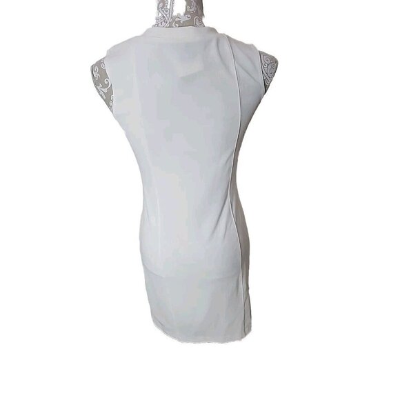 Boston Proper White Sleeveless  Knee Length Sheath Dress XS NWT wedding Shower - Picture 4 of 8